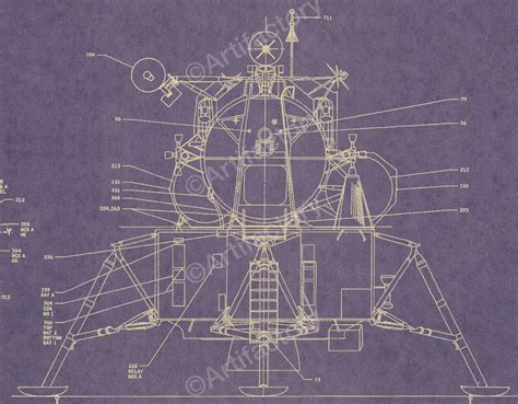 Apollo Lunar Excursion Module (LEM) Blueprint Poster ...