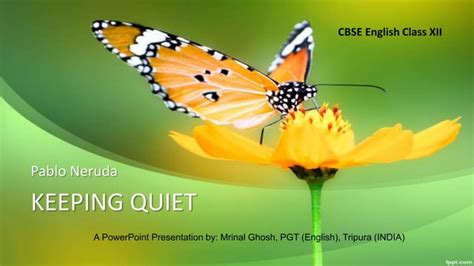 Keeping Quiet POEM | PPT