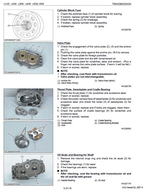 Kubota L3130, L3430, L3830, L4330, L4630, L5030 Tractor Workshop Manual