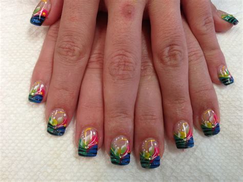 Tiger Stripe Fun, nail art designs by Top Nails, Clarksville TN. | Top Nails