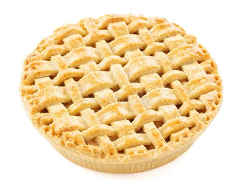 Homemade Apple Pie With Lattice Top On White Background Stock Photo - Image of american, baking ...