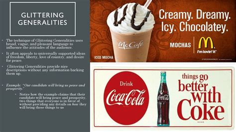 Glittering Generalities Examples In Advertising