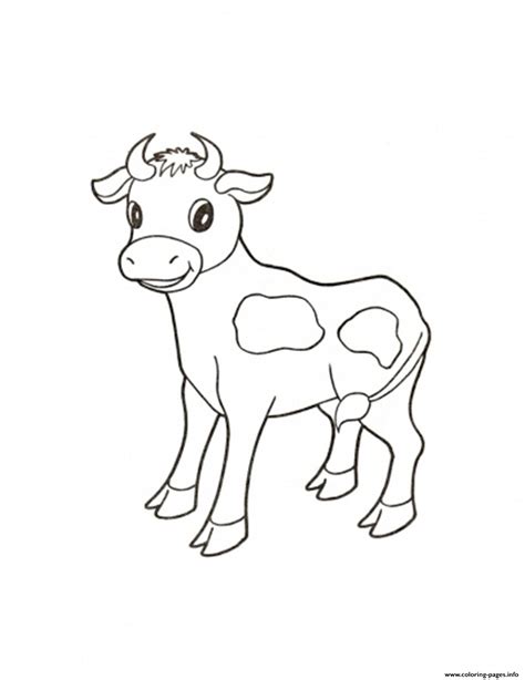 Cute Calf Farm Animal S32ee Coloring Pages Printable