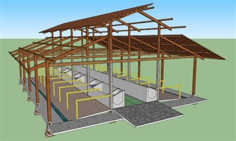 Kandang Babi: Jenis, Ukuran, Sistem, dan Peralatannya | Cow shed design, Cattle housing, Cow house