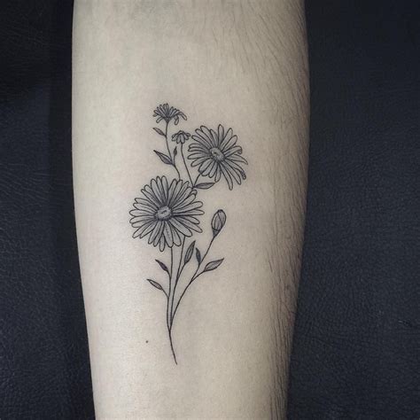 #BoulderInn | Birth flower tattoos, Floral tattoo, Daisy flower tattoos