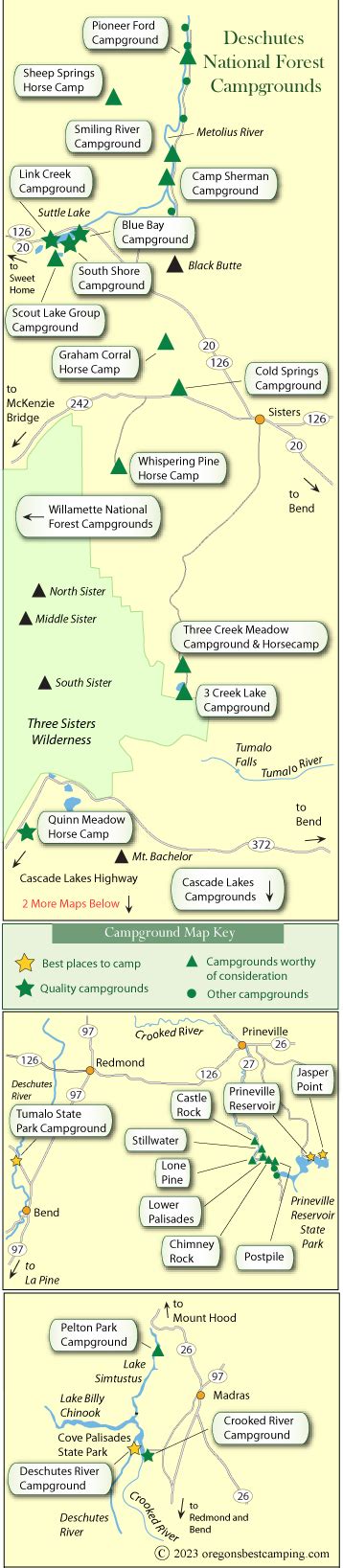 Deschutes National Forest Campground Map