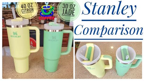 Stanley Cup 40 oz vs 30 oz Tumbler with Handle NEW Colors JADE & Citron Comparison - YouTube