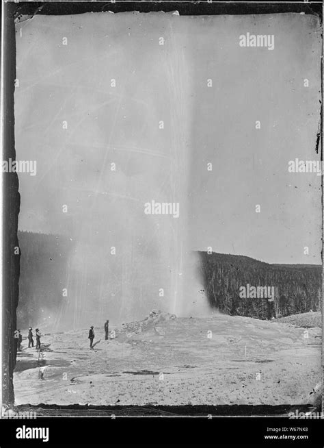 Old Faithful in eruption, Yellowstone Stock Photo - Alamy