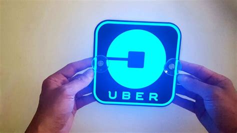 Glowing Uber Sign - New Wireless Uber Glow Sign for drivers - YouTube