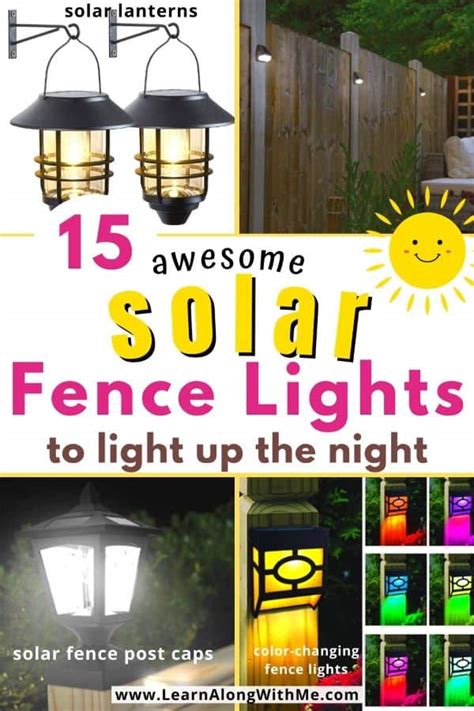 15 awesome Solar Fence Lights to illuminate the night - Learn Along with Me