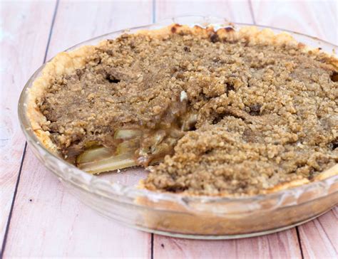 Pear Pie with Hazelnut Crumb Topping by The Redhead Baker