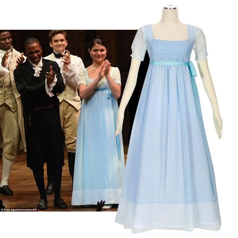 Hamilton Musical Elizabeth Schuyler Eliza the Burn Sky Blue Dress Concert Cosplay Costume ...