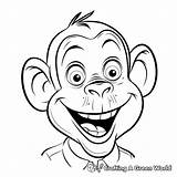 Curious George Face Coloring Pages  Free & Printable sketch template