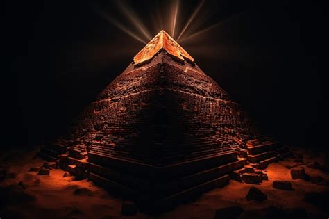 Premium AI Image | A 3d model of the pyramid of giza.