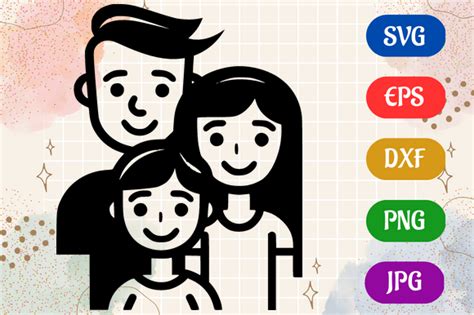 Family | Black SVG Vector Silhouette 2D Graphic by Creative Oasis ...