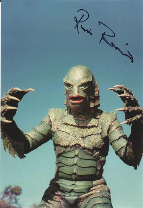 Browning , Ricou : signed 8" x 12" glossy color still THE CREATURE FROM THE BLACK LAGOON (0563 ...