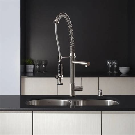 304 Stainless Steel Single Handle Pull Down Kitchen Faucet Commercial ...