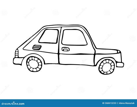 Car. Car Isolated on White Background. Doodle. Vector Illustration ...