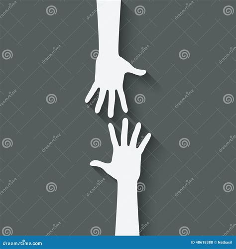 Helping Hand Symbol Stock Vector - Image: 48618388