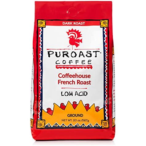 Puroast Low Acid Ground Coffee, Coffeehouse French Roast, High ...