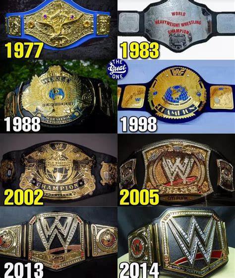 WWE Championship Title Official Design In Last 45 Years : r/WWE