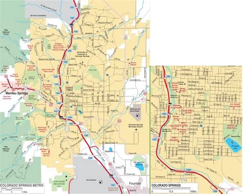 Colorado Springs road map - Ontheworldmap.com