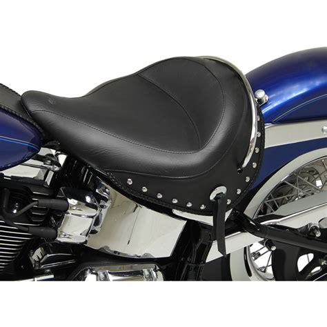 Mustang Wide Studded Solo Seat for 2005-2017 Haley Softail Deluxe - Get ...