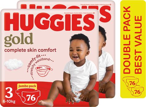 Huggies Gold - Size 3 (6-10kg) - 76 x 2 Nappies Double Value Pack | Buy Online in South Africa ...