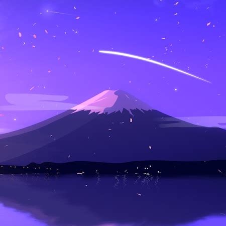 Mount Fuji - Purple | Wallpapers HDV