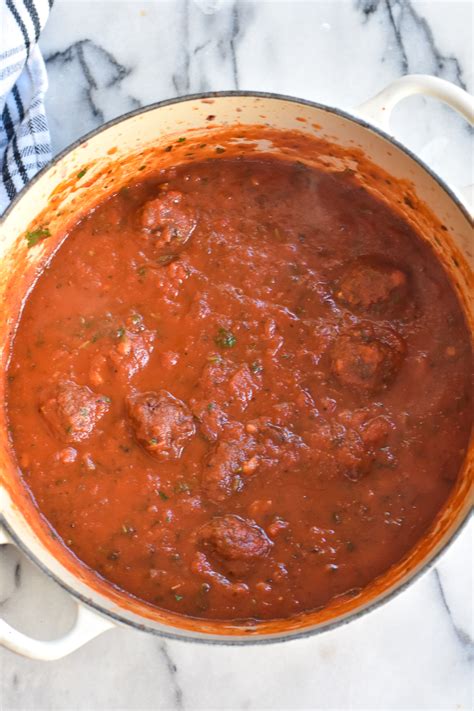 Baked Vegan Meatball Pasta - Thyme & Love