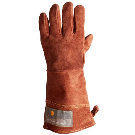 Outset® 15" Brown Leather Oven / Grill Gloves (2/Pack)