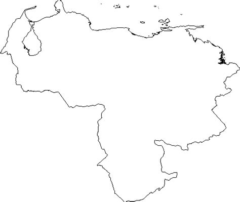 Blank Outline Map of Venezuela