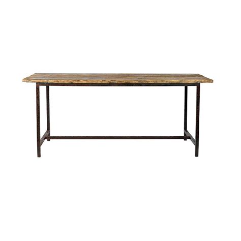 wooden table with metal legs by bell & blue | notonthehighstreet.com