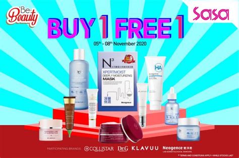 Sasa Skincare Buy 1 FREE 1 Promotion (5 November 2020 - 8 November 2020)