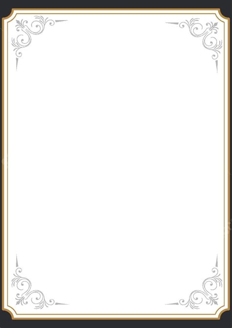 Classical Texture Certificate Border With European Retro Gold Border Decorative Pattern Page ...