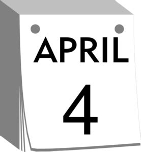 April Calendar Clip Art at Clker.com - vector clip art online, royalty free & public domain