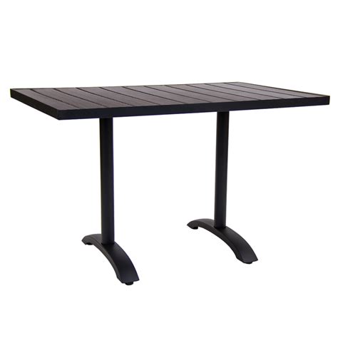 Outdoor Table Set in Aluminum, 30" x 48"
