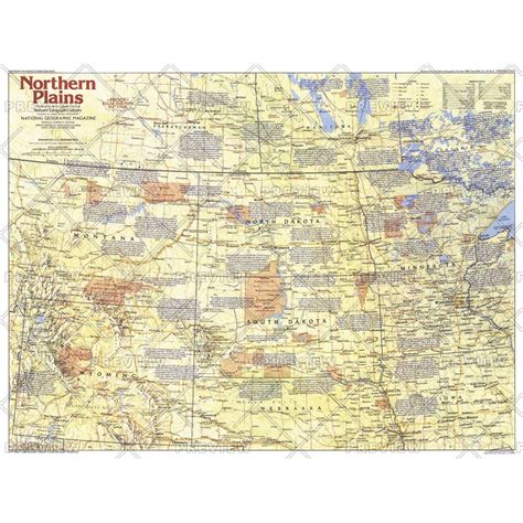 Northern Plains Map Side 1 - Published 1986 - The Map Shop