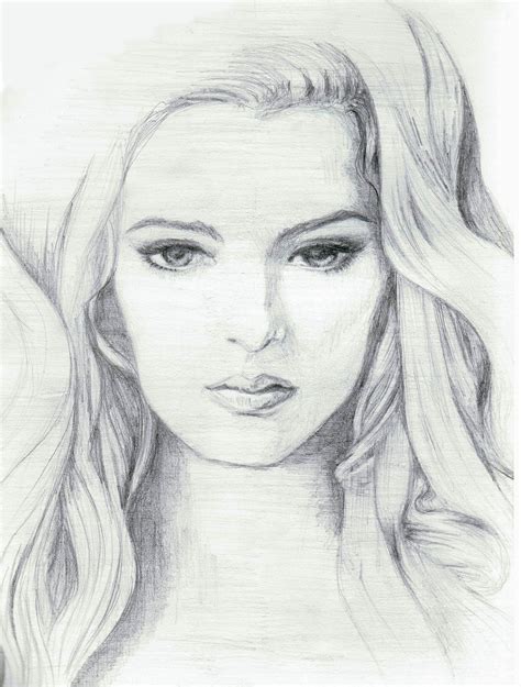 Beautiful Girl Sketch at PaintingValley.com | Explore collection of ...