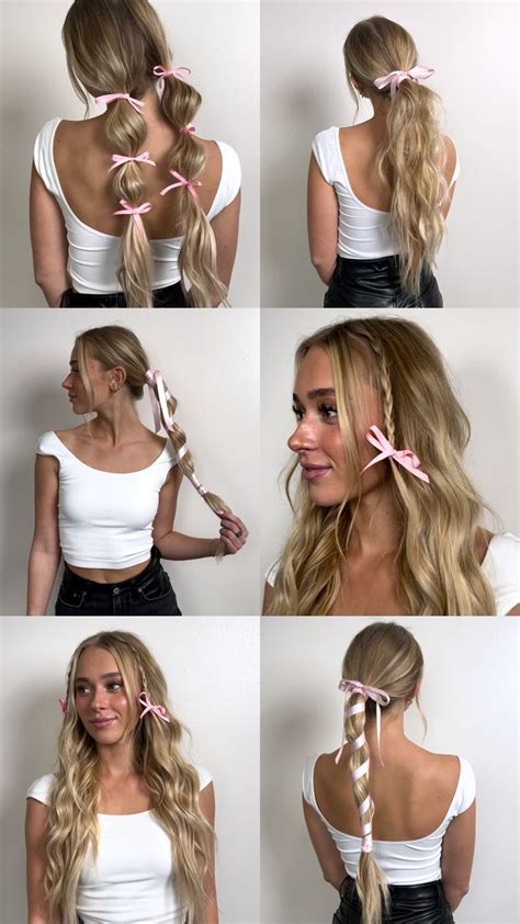 BOW HAIRSTYLES | Long hair styles, Cute hairstyles, Ribbon hairstyle