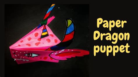 DIY Paper Dragon Puppet, Easy Paper Dragon Craft, Paper Dragon on hand from Tiktok, Hand Puppet