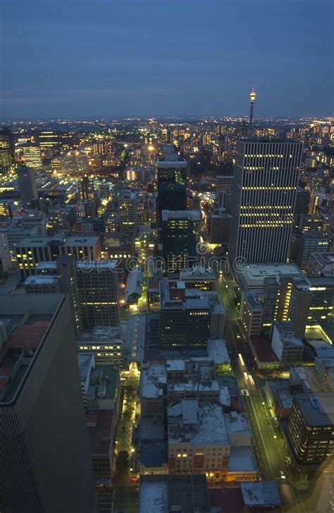 Johannesburg Aerial. Night view towards Hillbrow from the top of the Carlton Cen , #affiliate, # ...