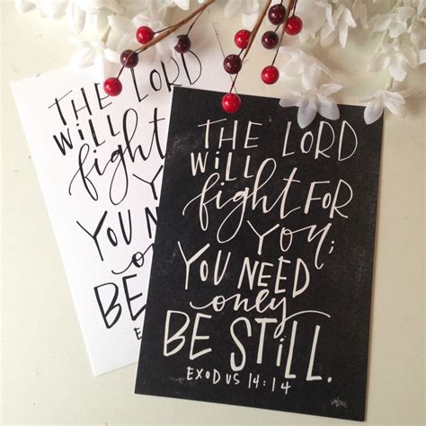 "The Lord Will Fight For You" Art Print — Valerie Wieners Art | Hand lettering 101, Hand ...