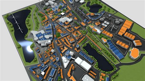 3d city map1 - Buy Royalty Free 3D model by Giimann [a2b7745] - Sketchfab Store