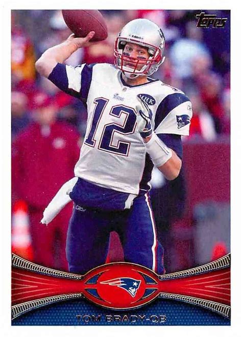 Tom Brady 2012 Topps #440 New England Patriots Michigan Wolverines | Topps football cards, Tom ...