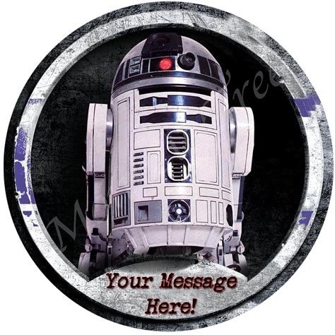 Star Wars R2D2 Edible Cake Image Topper - can be personalised! - The Monkey Tree