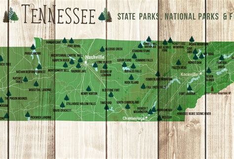 Tennessee Map Tennessee Gifts National Park Map Tennessee - Etsy ...