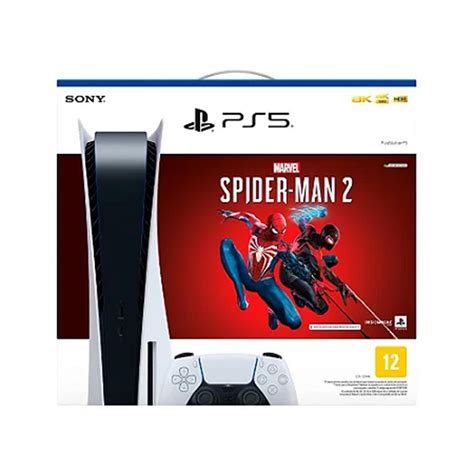 CONSOLE PLAYSTATION 5 COM UNIDADE DE DISCO E JOGO MARVELS SPIDER-MAN 2 ...