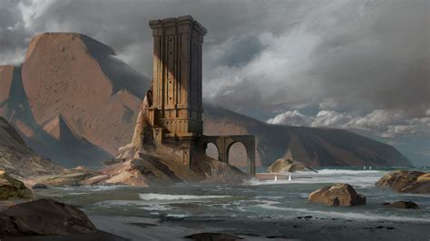 Coast Tower by Patrik Pulkkinen in 2021 | Fantasy landscape, Fantasy concept art, Fantasy castle