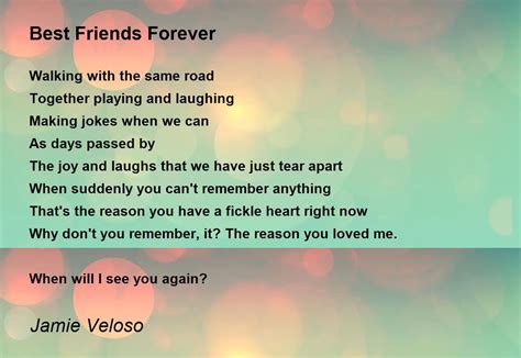 Poems About Best Friends Forever